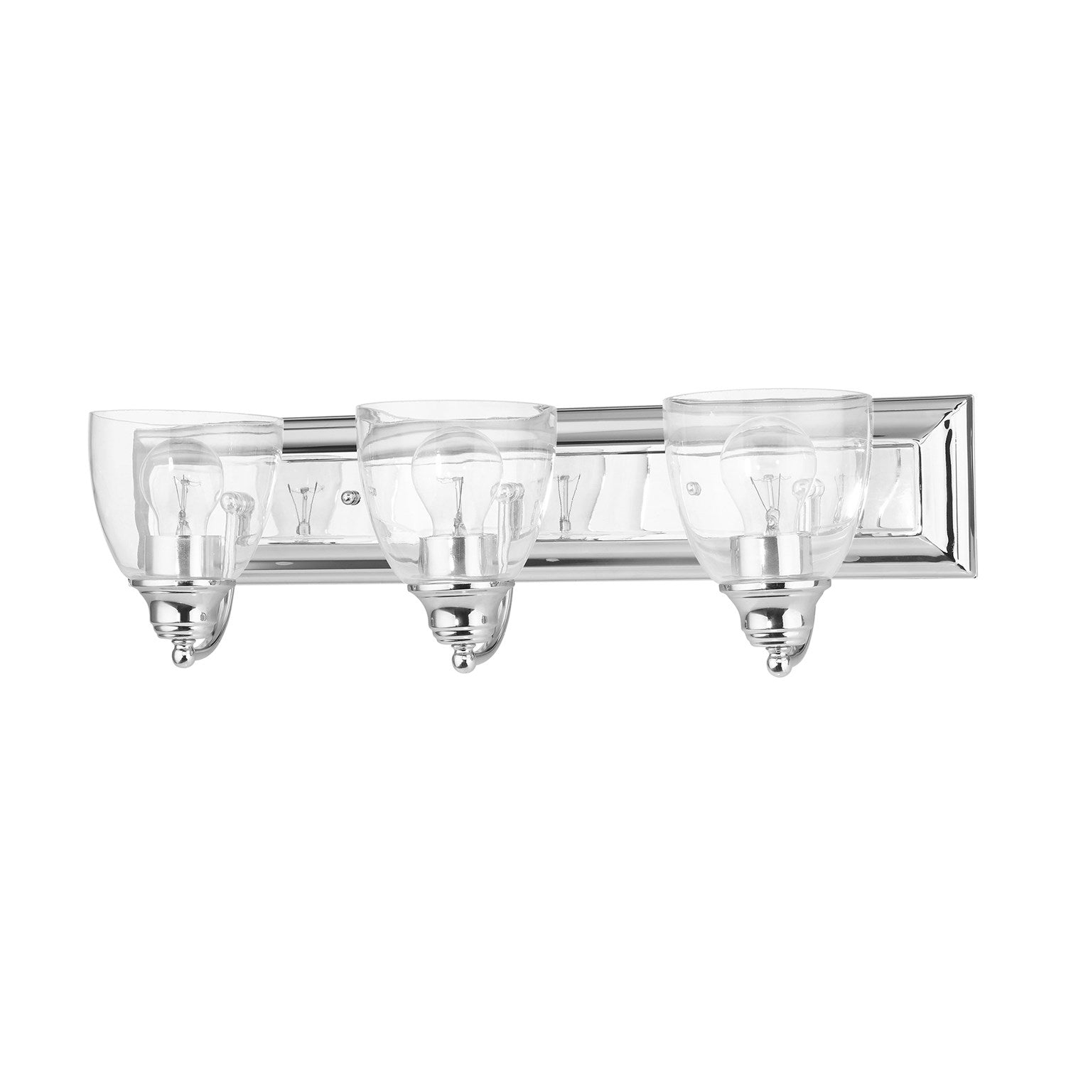 3 Light Polished Chrome Vanity Sconce