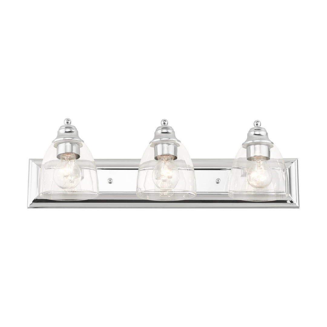 3 Light Polished Chrome Vanity Sconce