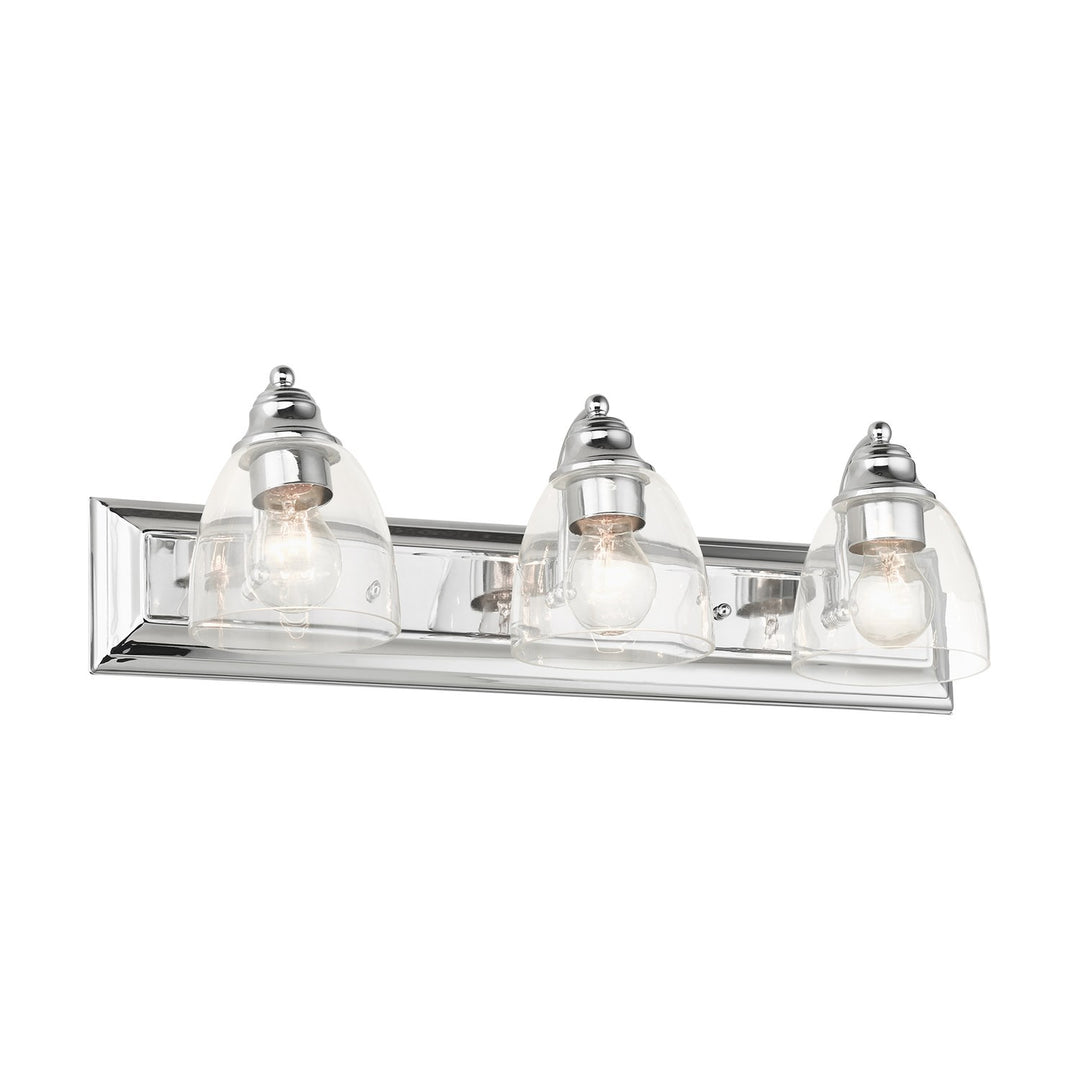 3 Light Polished Chrome Vanity Sconce