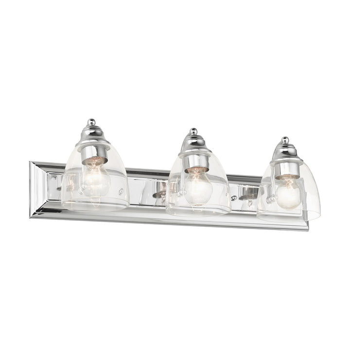 3 Light Polished Chrome Vanity Sconce