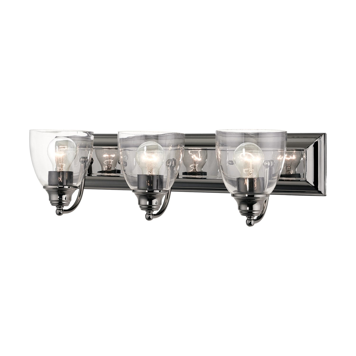 3 Light Black Chrome Vanity Sconce by Livex Lighting