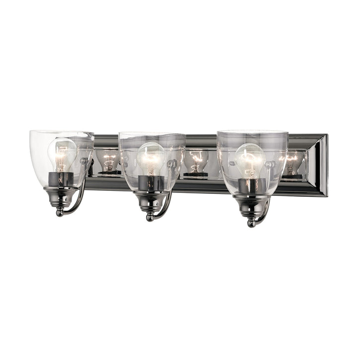 3 Light Black Chrome Vanity Sconce by Livex Lighting
