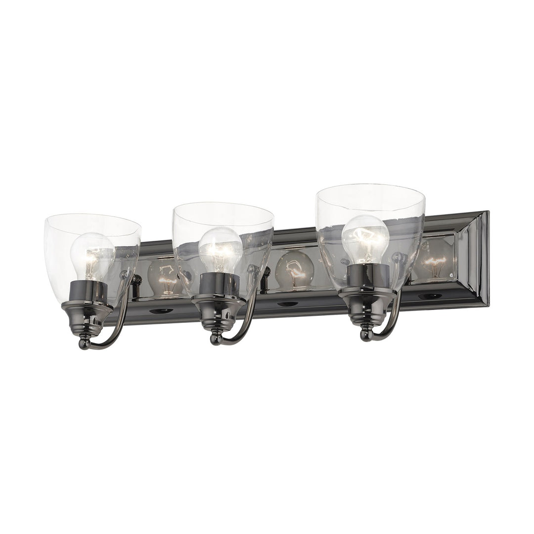 3 Light Black Chrome Vanity Sconce