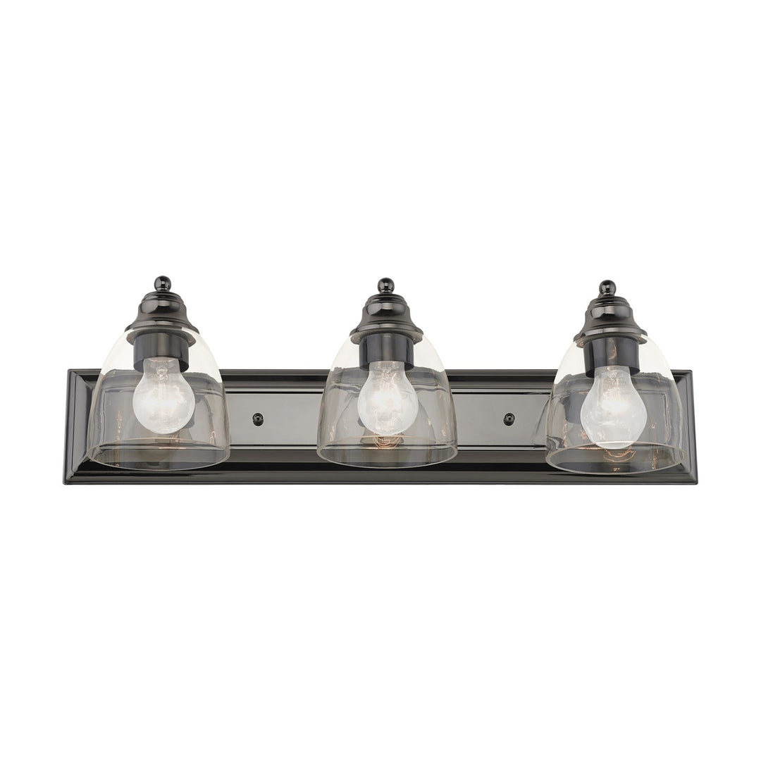 3 Light Black Chrome Vanity Sconce