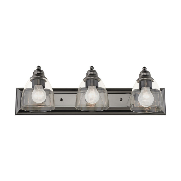 3 Light Black Chrome Vanity Sconce