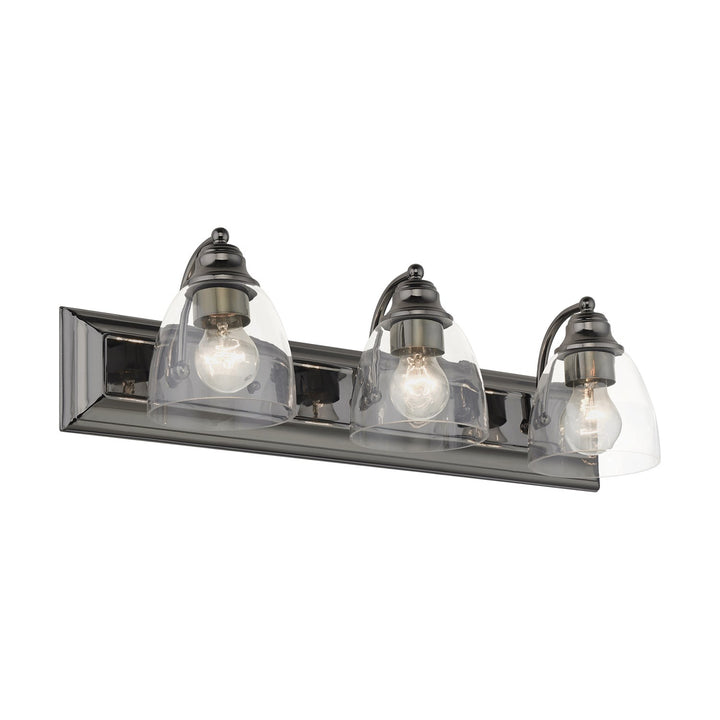 3 Light Black Chrome Vanity Sconce