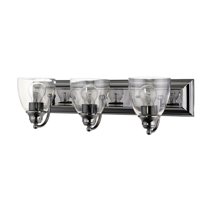 3 Light Black Chrome Vanity Sconce