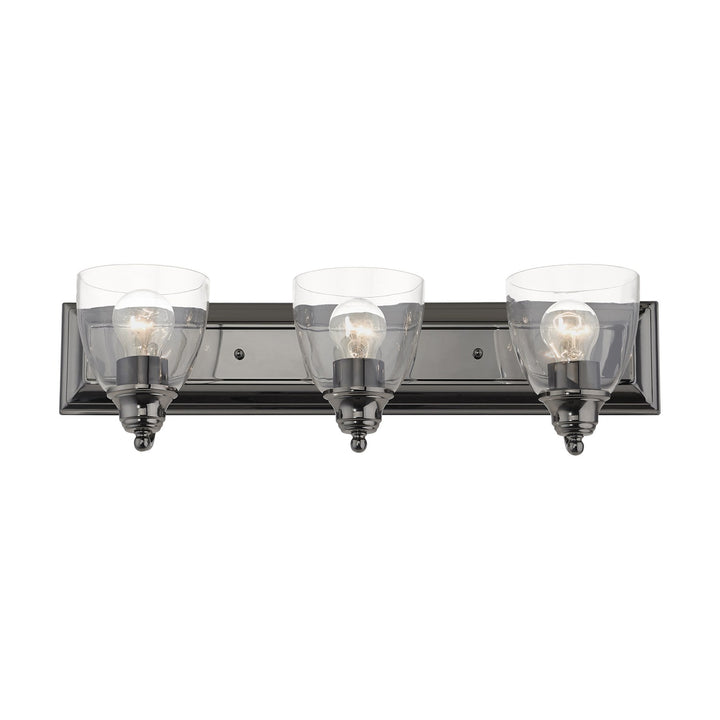 3 Light Black Chrome Vanity Sconce