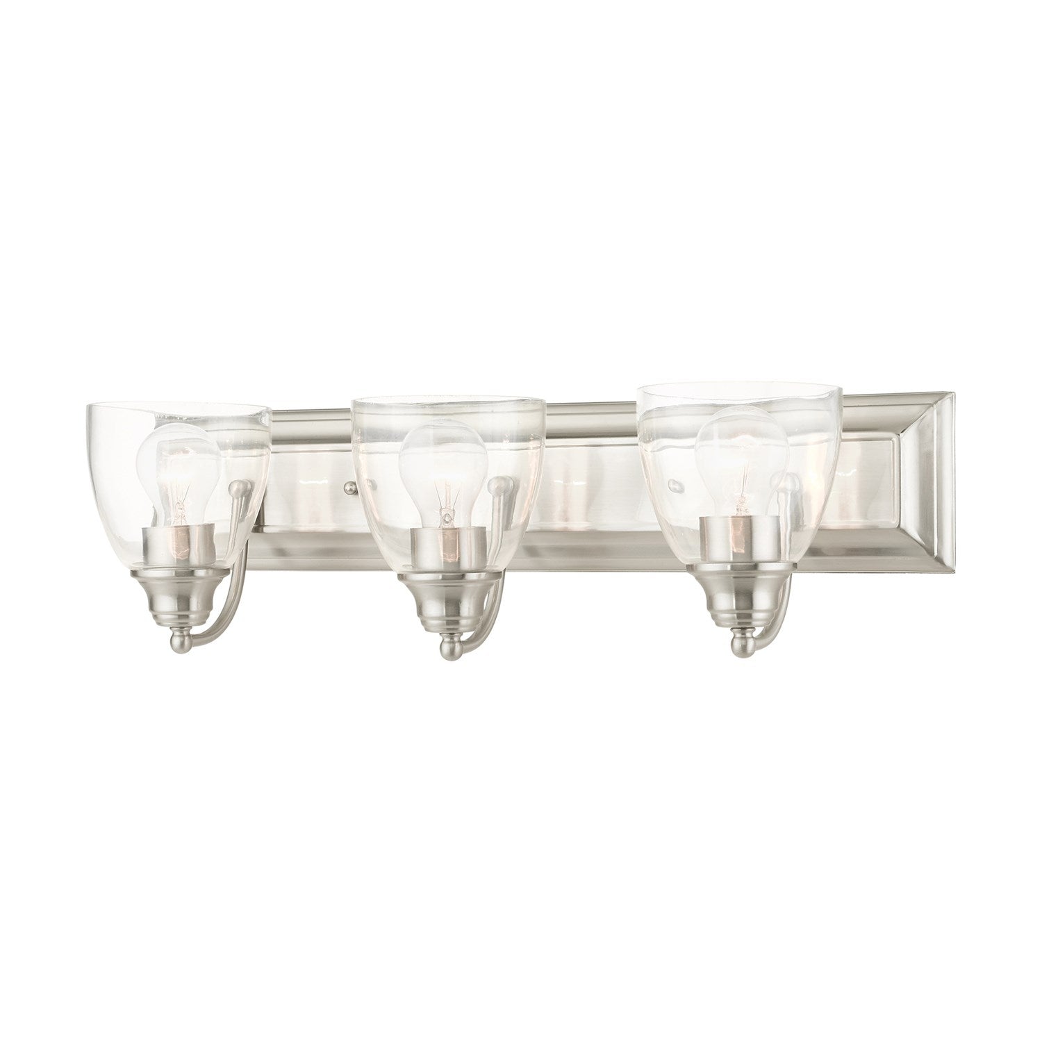 3 Light Brushed Nickel Vanity Sconce by Livex Lighting