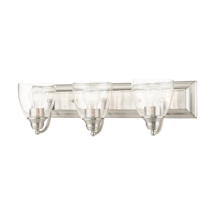 3 Light Brushed Nickel Vanity Sconce by Livex Lighting