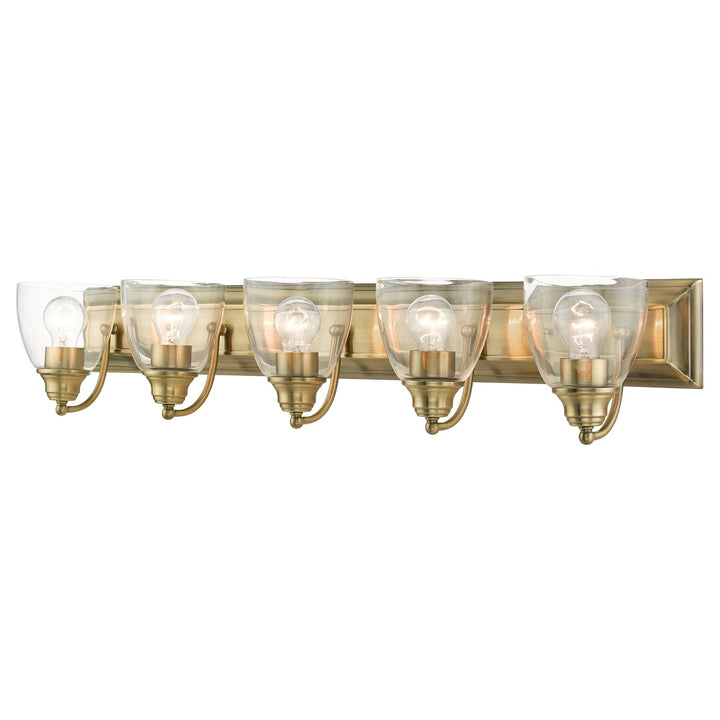 5 Light Antique Brass Vanity Sconce by Livex Lighting
