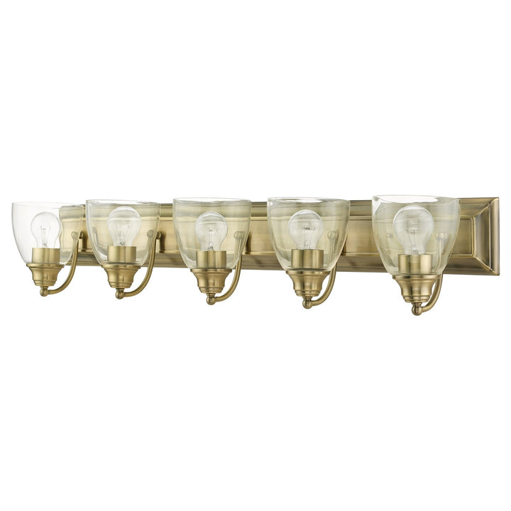 5 Light Antique Brass Vanity Sconce