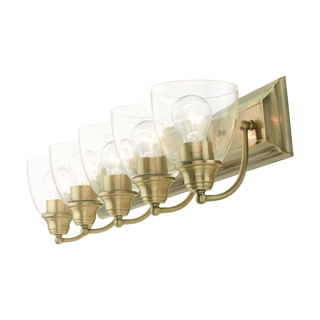 5 Light Antique Brass Vanity Sconce