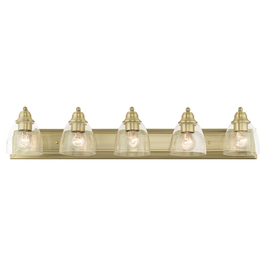 5 Light Antique Brass Vanity Sconce