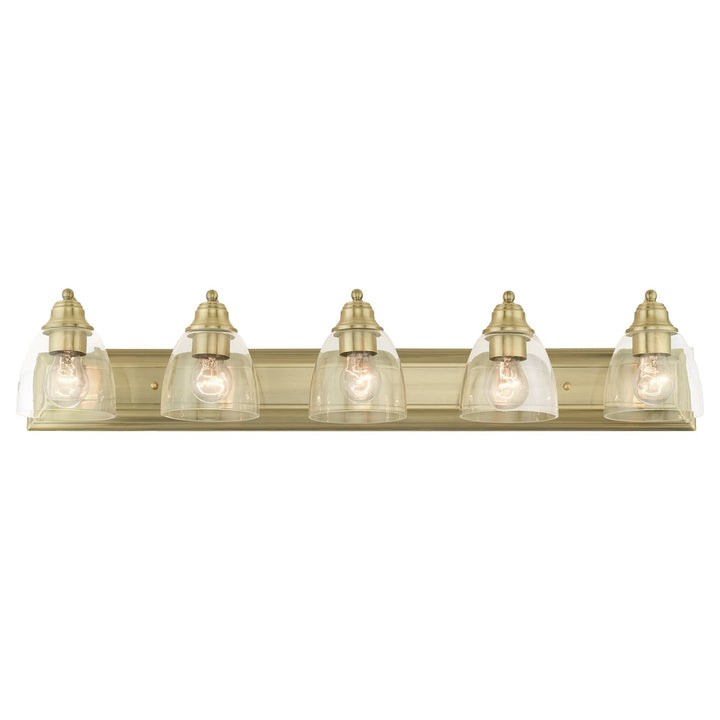 5 Light Antique Brass Vanity Sconce