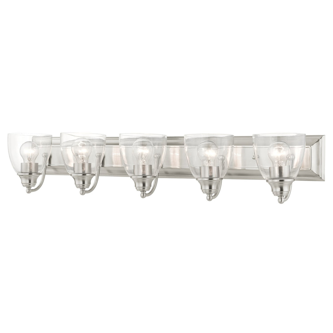 5 Light Brushed Nickel Vanity Sconce by Livex Lighting
