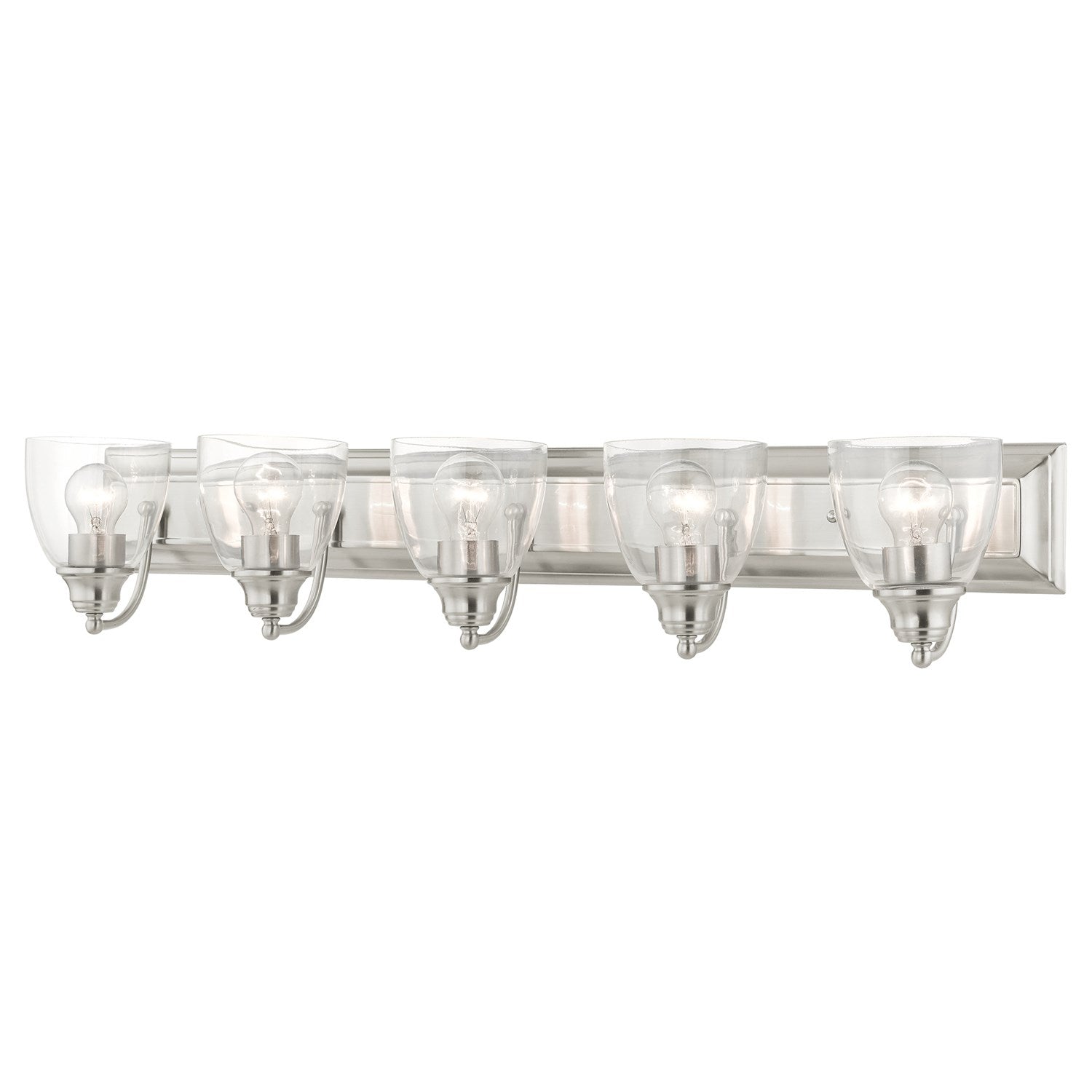 5 Light Brushed Nickel Vanity Sconce by Livex Lighting