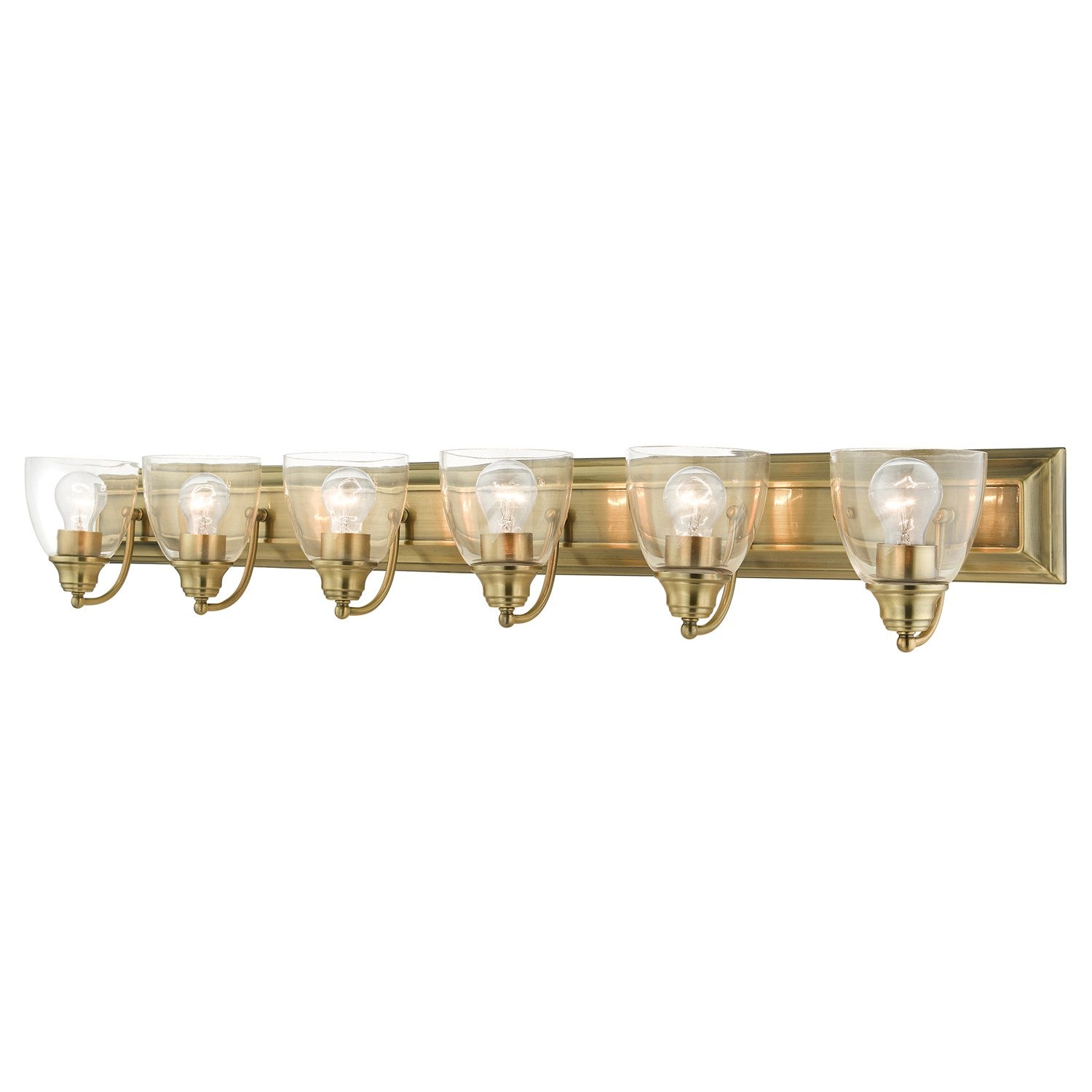 6 Light Antique Brass Vanity Sconce by Livex Lighting