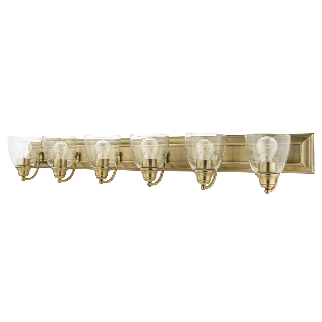 6 Light Antique Brass Vanity Sconce