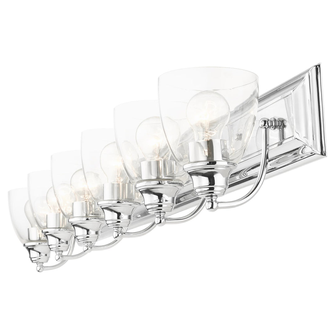 6 Light Polished Chrome Vanity Sconce