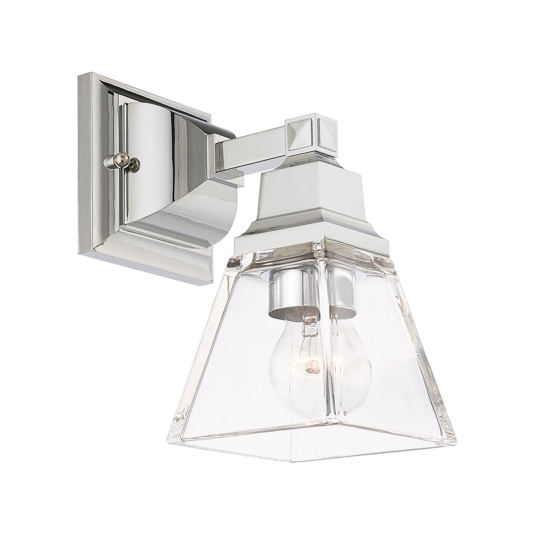 1 Light Polished Chrome Wall Sconce