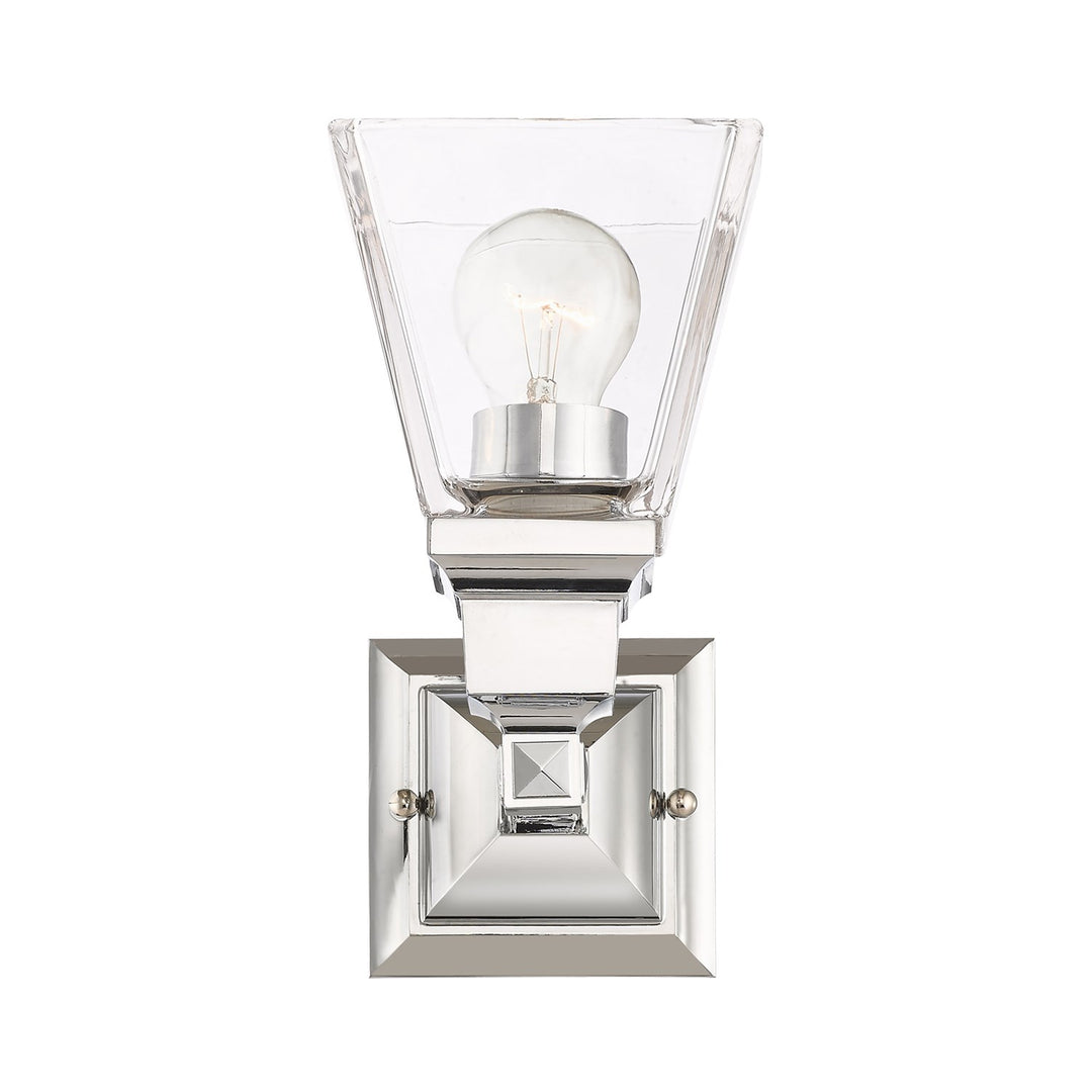 1 Light Polished Chrome Wall Sconce