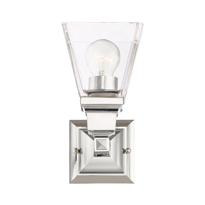 1 Light Polished Chrome Wall Sconce