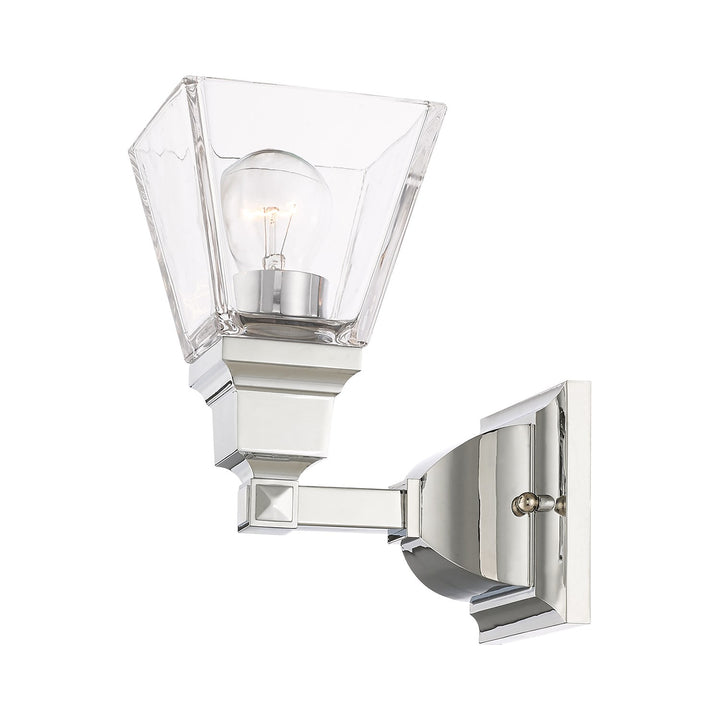 1 Light Polished Chrome Wall Sconce