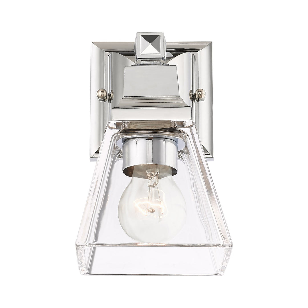 1 Light Polished Chrome Wall Sconce