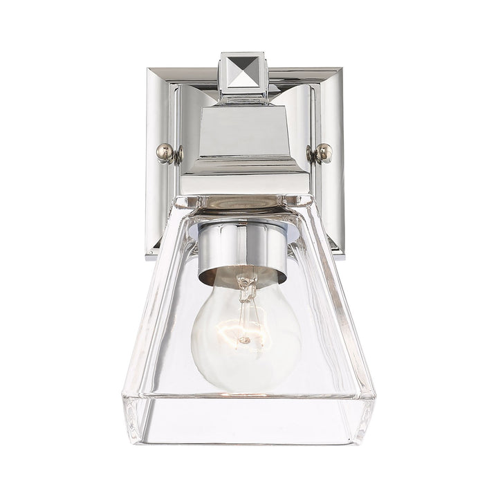 1 Light Polished Chrome Wall Sconce