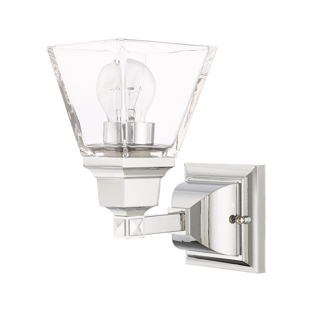 1 Light Polished Chrome Wall Sconce
