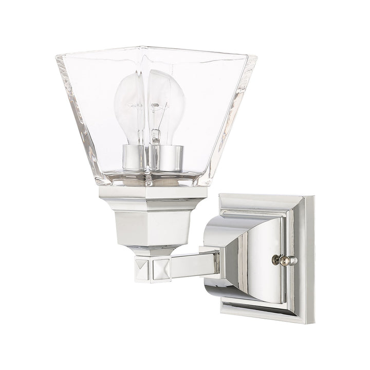 1 Light Polished Chrome Wall Sconce