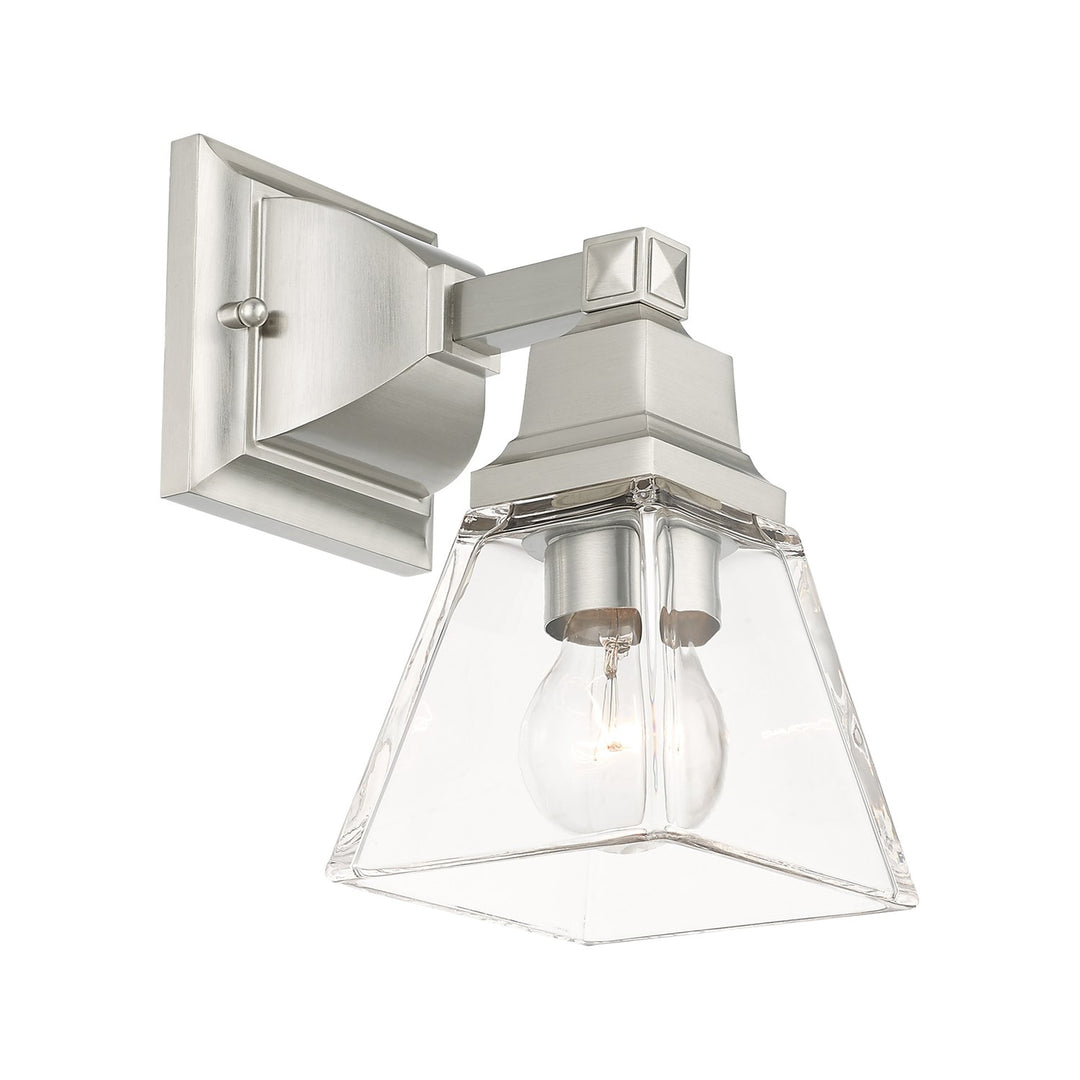 1 Light Brushed Nickel Wall Sconce