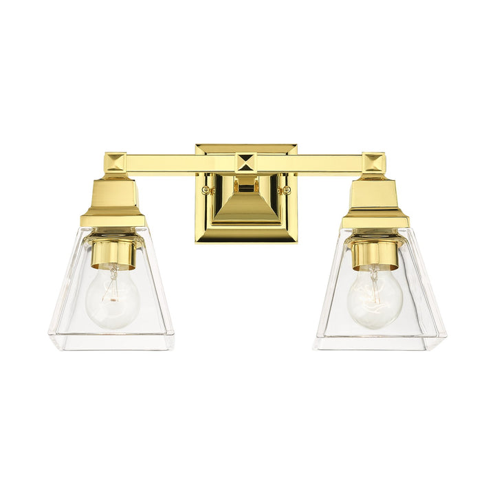 2 Light Polished Brass Bath Vanity