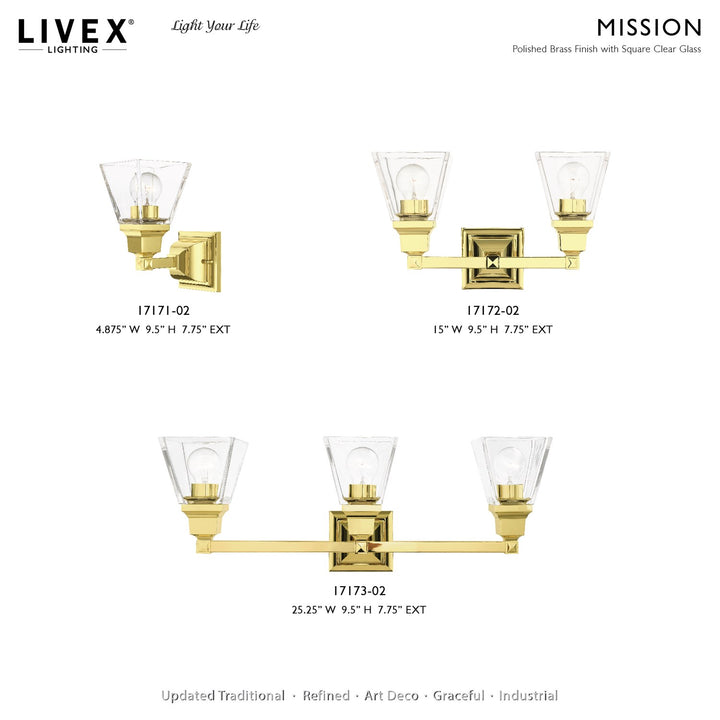 2 Light Polished Brass Bath Vanity