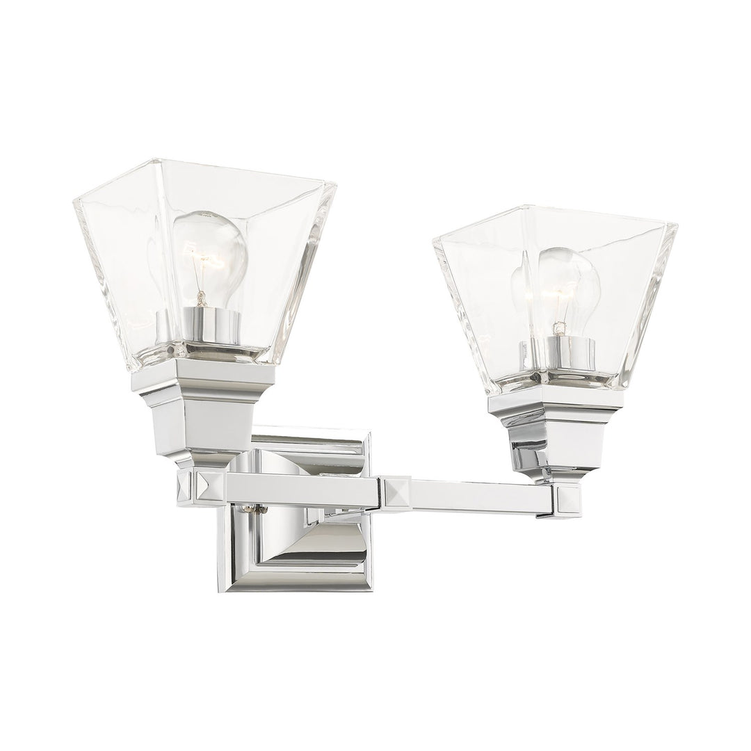 2 Light Polished Chrome Bath Vanity