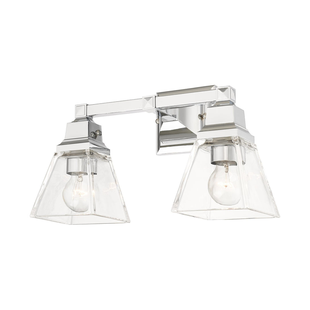 2 Light Polished Chrome Bath Vanity