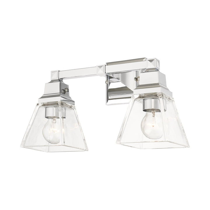 2 Light Polished Chrome Bath Vanity