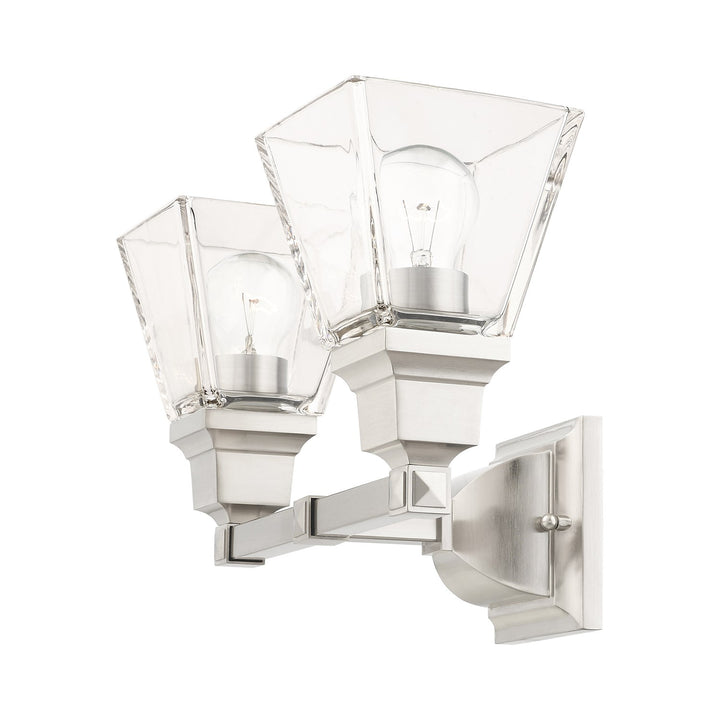 2 Light Brushed Nickel Bath Vanity