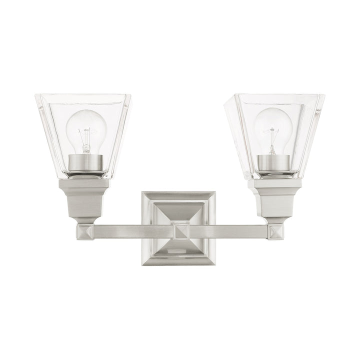 2 Light Brushed Nickel Bath Vanity
