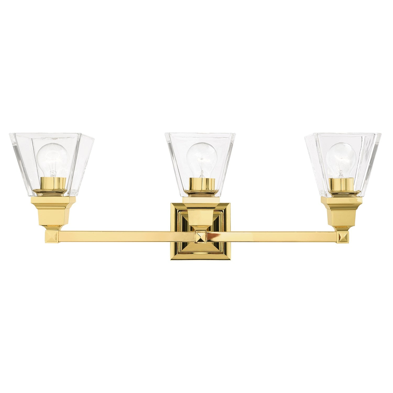 3 Light Polished Brass Bath Vanity by Livex Lighting