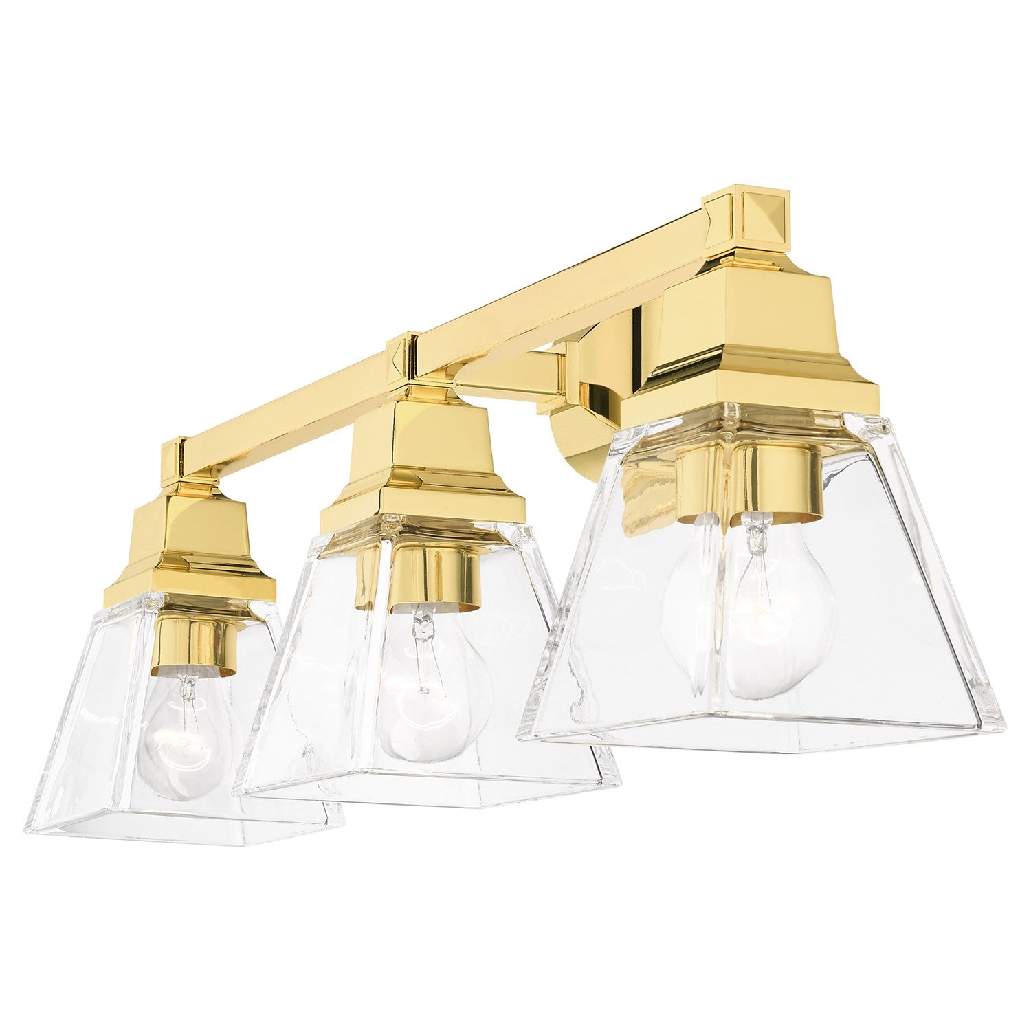 3 Light Polished Brass Bath Vanity