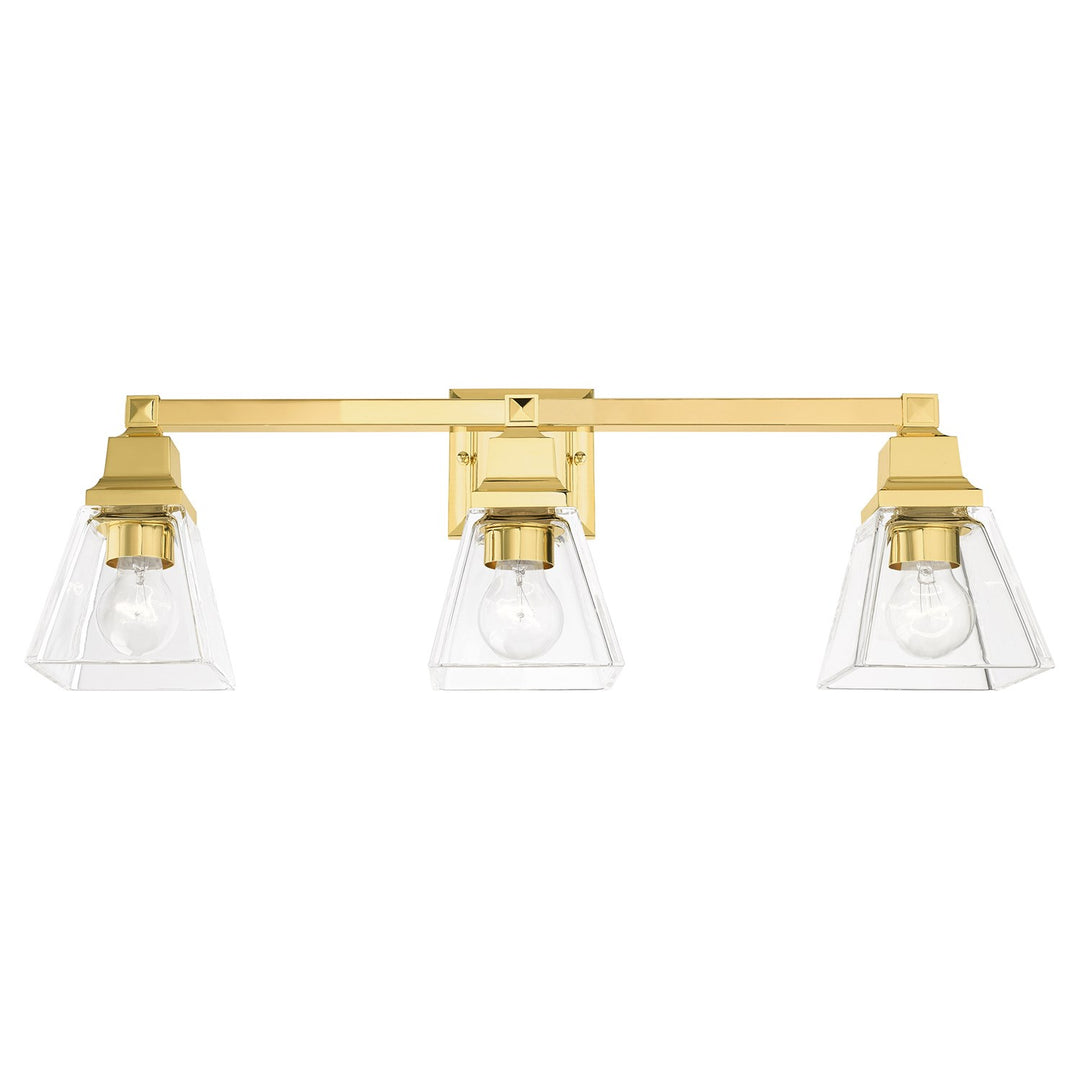 3 Light Polished Brass Bath Vanity