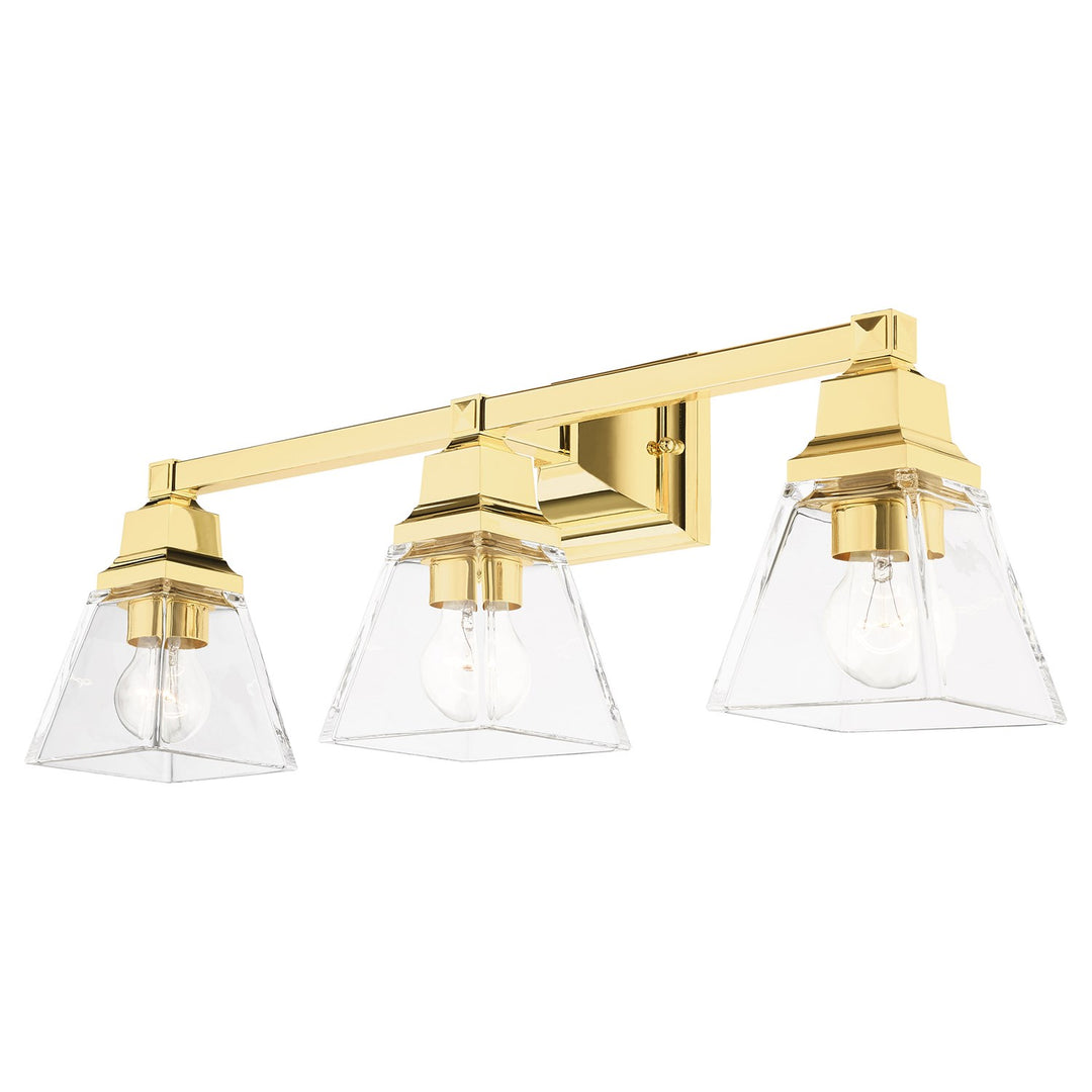 3 Light Polished Brass Bath Vanity
