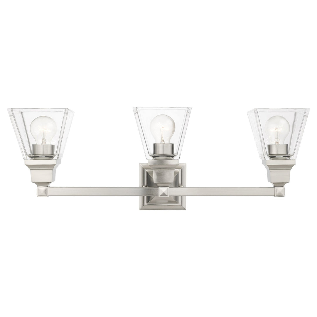 3 Light Brushed Nickel Bath Vanity by Livex Lighting