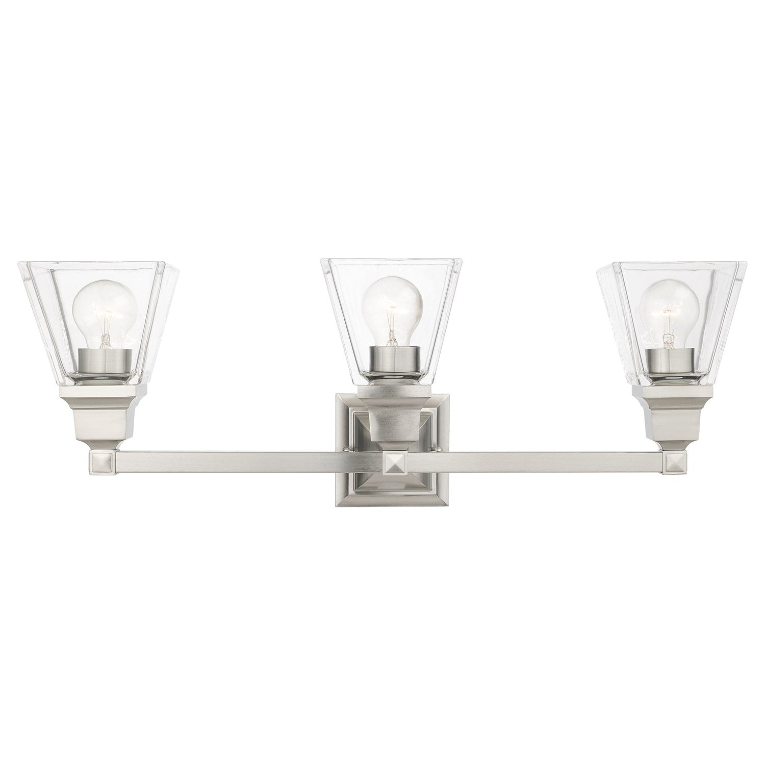 3 Light Brushed Nickel Bath Vanity by Livex Lighting