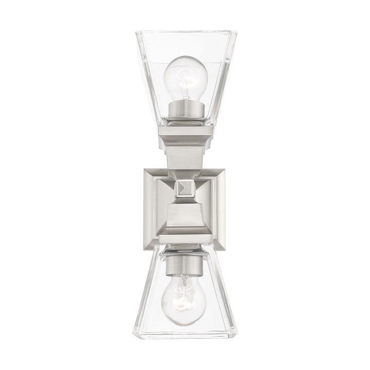 2 Light Brushed Nickel Wall Sconce
