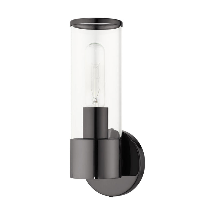 1 Light Black Chrome Ada Single Sconce
