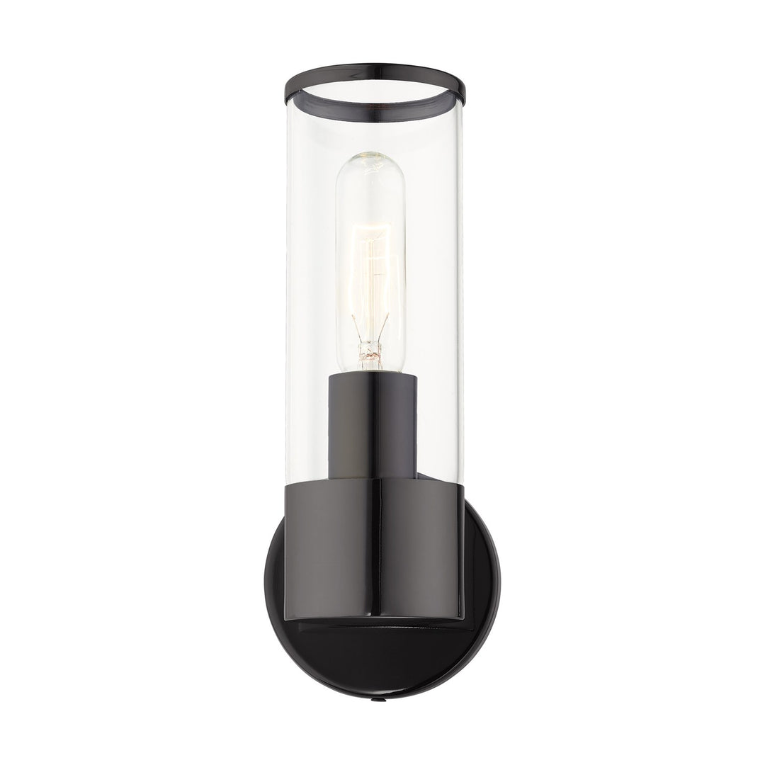 1 Light Black Chrome Ada Single Sconce