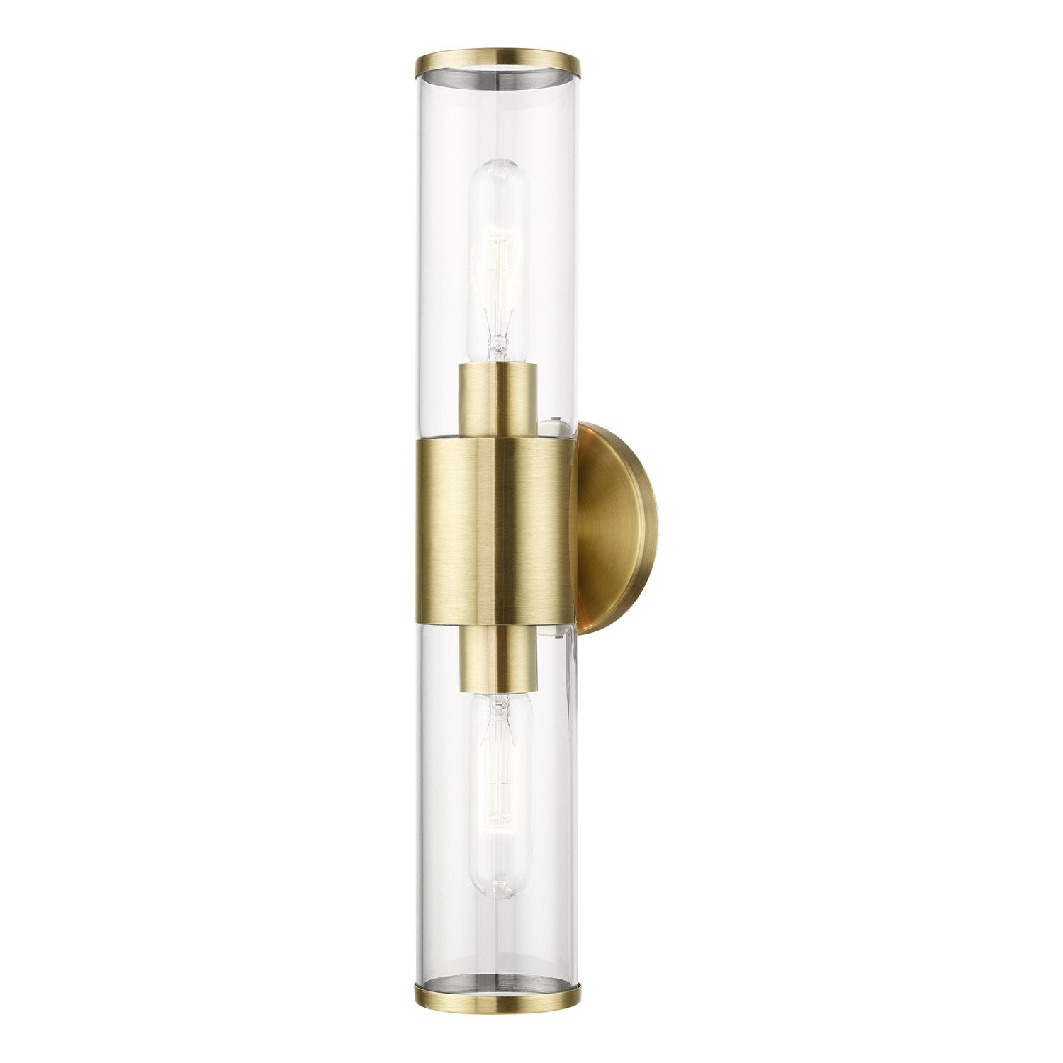 2 Light Antique Brass Davanite Sconce by Livex Lighting